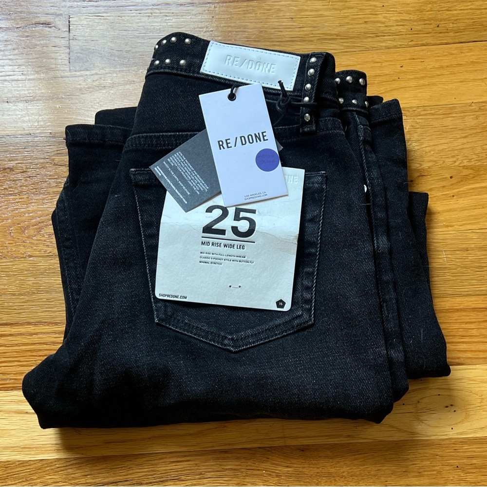 RE/DONE Studded Black Jeans